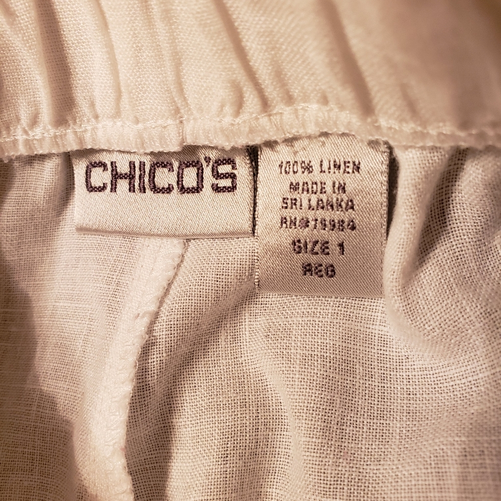 Chico's white linen pants - Picture 6 of 7